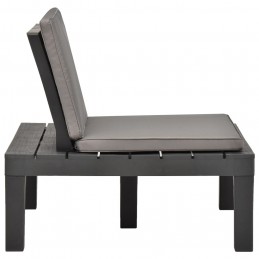 Acquista Sedia a Sdraio da Giardino con Cuscino in Plastica Antracite con riferimento GHV-48826 della ditta GARDENHOME