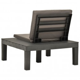 Acquista Sedia a Sdraio da Giardino con Cuscino in Plastica Antracite con riferimento GHV-48826 della ditta GARDENHOME