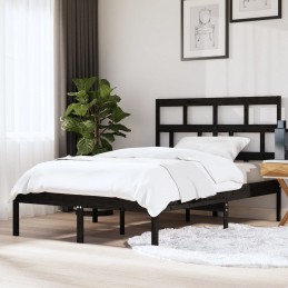 Acquista Giroletto Nero in Legno Massello 150x200 cm 5FT King Size con riferimento GHV-3101227 della ditta GARDENHOME