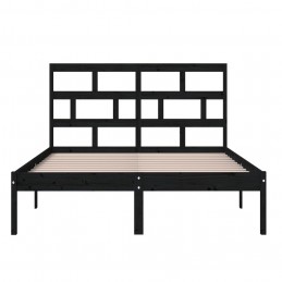 Acquista Giroletto Nero in Legno Massello 150x200 cm 5FT King Size con riferimento GHV-3101227 della ditta GARDENHOME