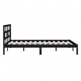 Acquista Giroletto Nero in Legno Massello 150x200 cm 5FT King Size con riferimento GHV-3101227 della ditta GARDENHOME
