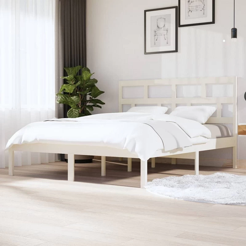Acquista Giroletto Bianco in Legno Massello di Pino 160x200 cm con riferimento GHV-3101229 della ditta GARDENHOME