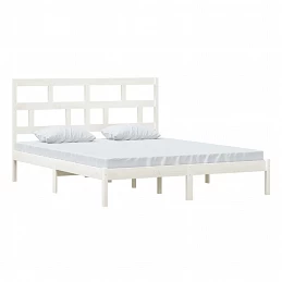 Acquista Giroletto Bianco in Legno Massello di Pino 160x200 cm con riferimento GHV-3101229 della ditta GARDENHOME