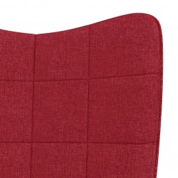 Acquista Poltrona a Dondolo con Poggiapiedi Rosso Vino in Tessuto con riferimento GHV-328026 della ditta GARDENHOME