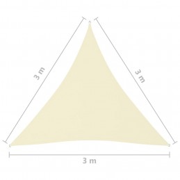 Acquista Parasole a Vela Oxford Triangolare 3x3x3 m Crema con riferimento GHV-135225 della ditta GARDENHOME