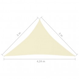Acquista Parasole a Vela Oxford Triangolare 3x3x4,24 m Crema con riferimento GHV-135227 della ditta GARDENHOME
