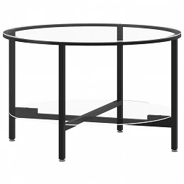 Acquista Tavolino da Salotto Nero e Trasparente 70 cm in Vetro Temperato con riferimento GHV-331617 della ditta GARDENHOME