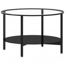 Acquista Tavolino da Salotto Nero e Trasparente 70 cm in Vetro Temperato con riferimento GHV-331618 della ditta GARDENHOME