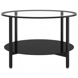Acquista Tavolino da Salotto Nero e Trasparente 70 cm in Vetro Temperato con riferimento GHV-331618 della ditta GARDENHOME