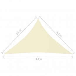 Acquista Parasole a Vela Oxford Triangolare 3,5x3,5x4,9 m Crema con riferimento GHV-135230 della ditta GARDENHOME