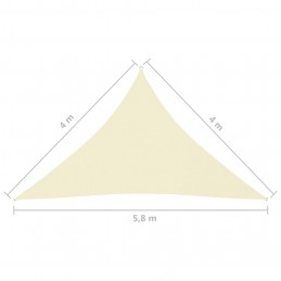 Acquista Parasole a Vela Oxford Triangolare 4x4x5,8 m Crema con riferimento GHV-135232 della ditta GARDENHOME