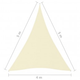 Acquista Parasole a Vela Oxford Triangolare 4x5x5 m Crema con riferimento GHV-135234 della ditta GARDENHOME