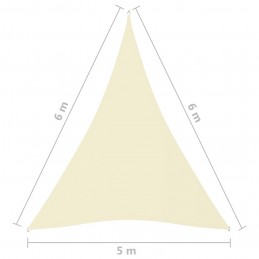 Acquista Parasole a Vela Oxford Triangolare 5x6x6 m Crema con riferimento GHV-135236 della ditta GARDENHOME