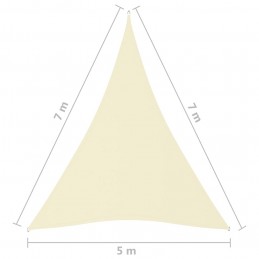 Acquista Parasole a Vela in Tessuto Oxford Triangolare 5x7x7m Crema con riferimento GHV-135237 della ditta GARDENHOME