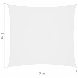 Acquista Parasole a Vela in Tela Oxford Quadrato 3x3 m Bianco con riferimento GHV-135247 della ditta GARDENHOME