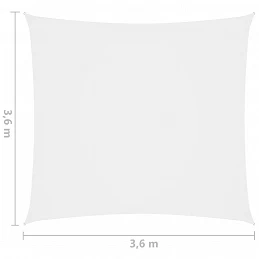 Acquista Vela Parasole in Tessuto Oxford Quadrata 3,6x3,6 m Bianca con riferimento GHV-135248 della ditta GARDENHOME