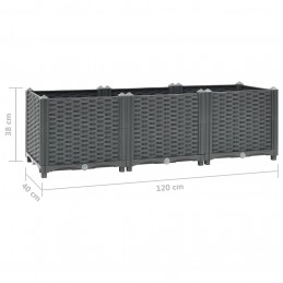 Acquista Fioriera Rialzata 120x40x38 cm in Polipropilene con riferimento GHV-310403 della ditta GARDENHOME