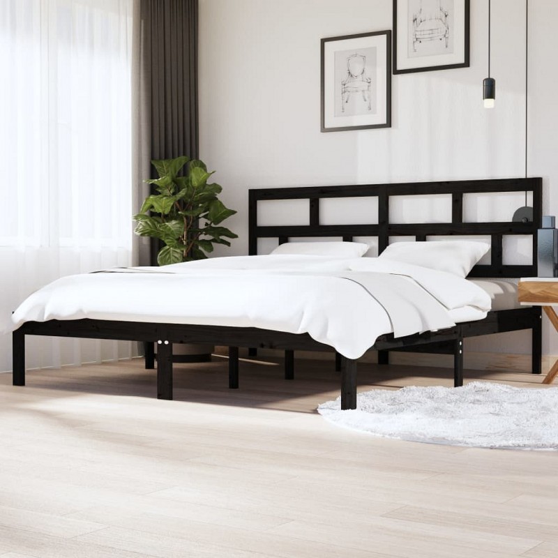 Acquista Giroletto Nero in Legno Massello di Pino 200x200 cm con riferimento GHV-3101242 della ditta GARDENHOME