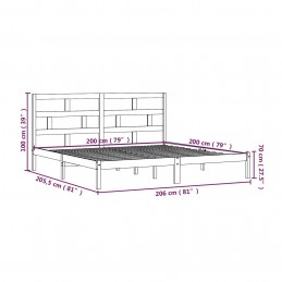 Acquista Giroletto Nero in Legno Massello di Pino 200x200 cm con riferimento GHV-3101242 della ditta GARDENHOME