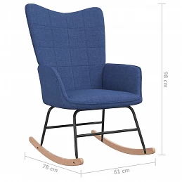 Acquista Sedia a Dondolo Blu in Tessuto con riferimento GHV-328011 della ditta GARDENHOME