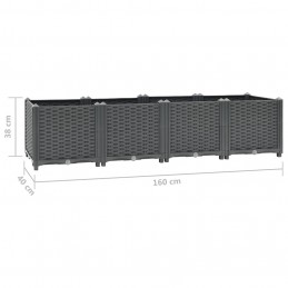 Acquista Fioriera Rialzata 160x40x38 cm in Polipropilene con riferimento GHV-310404 della ditta GARDENHOME