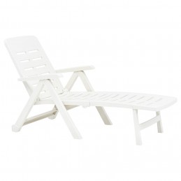 Acquista Lettino Prendisole Pieghevole in Plastica Bianco con riferimento GHV-48754 della ditta GARDENHOME