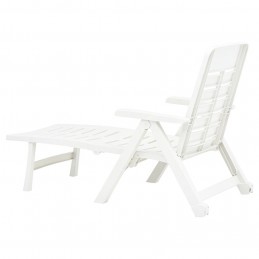 Acquista Lettino Prendisole Pieghevole in Plastica Bianco con riferimento GHV-48754 della ditta GARDENHOME