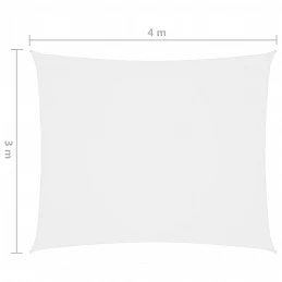 Acquista Parasole a Vela Oxford Rettangolare 3x4 m Bianco con riferimento GHV-135265 della ditta GARDENHOME