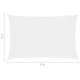 Acquista Parasole a Vela in Tessuto Oxford Rettangolare 3x6 m Bianco con riferimento GHV-135268 della ditta GARDENHOME