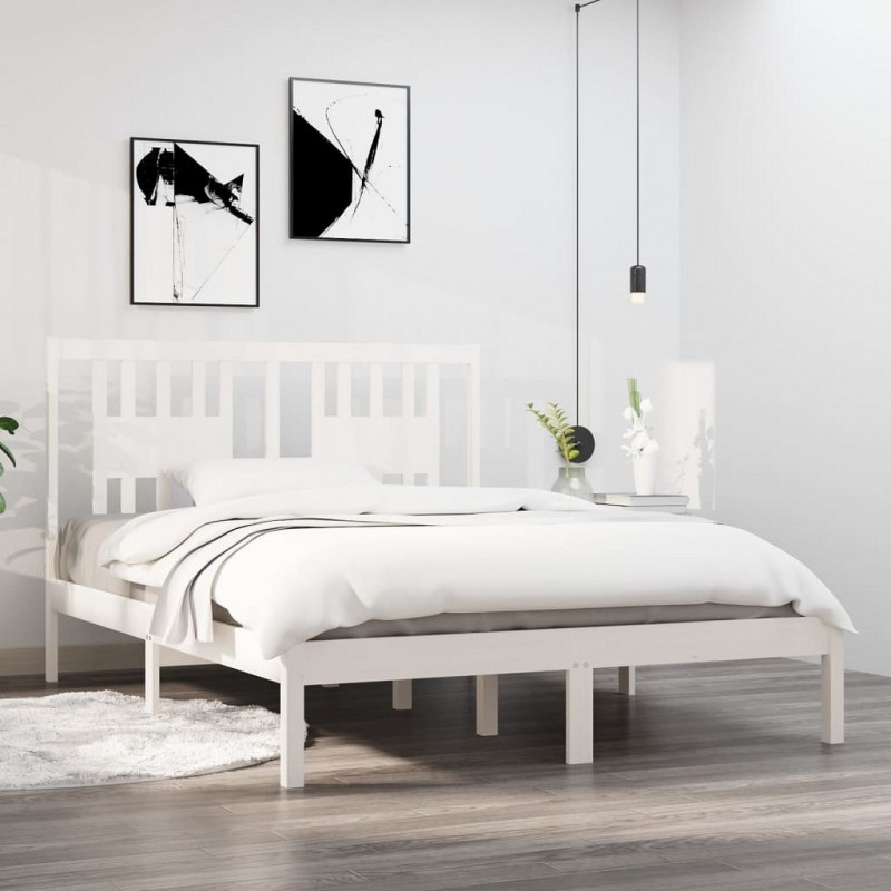 Acquista Giroletto Bianco in Legno Massello di Pino 140x190 cm con riferimento GHV-3104044 della ditta GARDENHOME