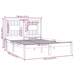 Acquista Giroletto Bianco in Legno Massello di Pino 140x190 cm con riferimento GHV-3104044 della ditta GARDENHOME