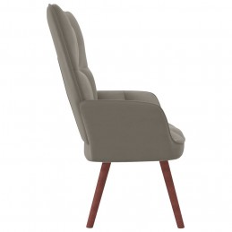 Acquista Sedia Relax Grigio Chiaro in Velluto con riferimento GHV-328051 della ditta GARDENHOME