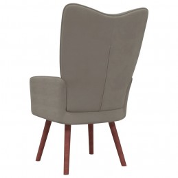 Acquista Sedia Relax Grigio Chiaro in Velluto con riferimento GHV-328051 della ditta GARDENHOME