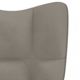 Acquista Sedia Relax Grigio Chiaro in Velluto con riferimento GHV-328051 della ditta GARDENHOME