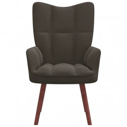 Acquista Sedia Relax Grigio Scuro in Velluto con riferimento GHV-328052 della ditta GARDENHOME