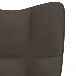 Acquista Sedia Relax Grigio Scuro in Velluto con riferimento GHV-328052 della ditta GARDENHOME