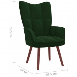 Acquista Poltrona Relax Verde Scuro in Velluto con riferimento GHV-328053 della ditta GARDENHOME