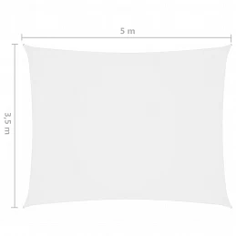 Acquista Parasole a Vela in Tessuto Oxford Rettangolare 3,5x5 m Bianco con riferimento GHV-135270 della ditta GARDENHOME