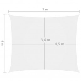 Acquista Parasole a Vela Oxford Rettangolare 4x5 m Bianco con riferimento GHV-135271 della ditta GARDENHOME