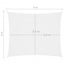 Acquista Parasole a Vela in Oxford Rettangolare 4x6 m Bianco con riferimento GHV-135272 della ditta GARDENHOME