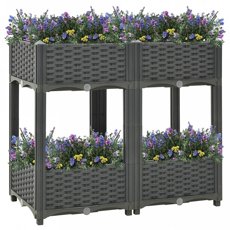 Acquista Fioriera Rialzata 80x40x71 cm in Polipropilene con riferimento GHV-310406 della ditta GARDENHOME