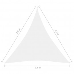 Acquista Parasole a Vela Oxford Triangolare 3,6x3,6x3,6 m Bianco con riferimento GHV-135281 della ditta GARDENHOME