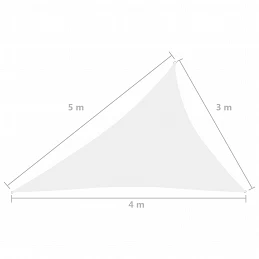 Acquista Parasole a Vela Oxford Triangolare 3x4x5 m Bianco con riferimento GHV-135283 della ditta GARDENHOME