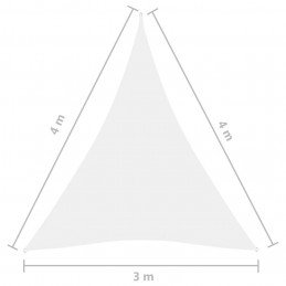 Acquista Parasole a Vela Oxford Triangolare 3x4x4 m Bianco con riferimento GHV-135284 della ditta GARDENHOME