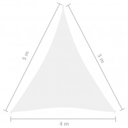 Acquista Parasole a Vela Oxford Triangolare 4x5x5 m Bianco con riferimento GHV-135289 della ditta GARDENHOME