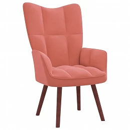 Acquista Sedia Relax Rosa in Velluto con riferimento GHV-328055 della ditta GARDENHOME