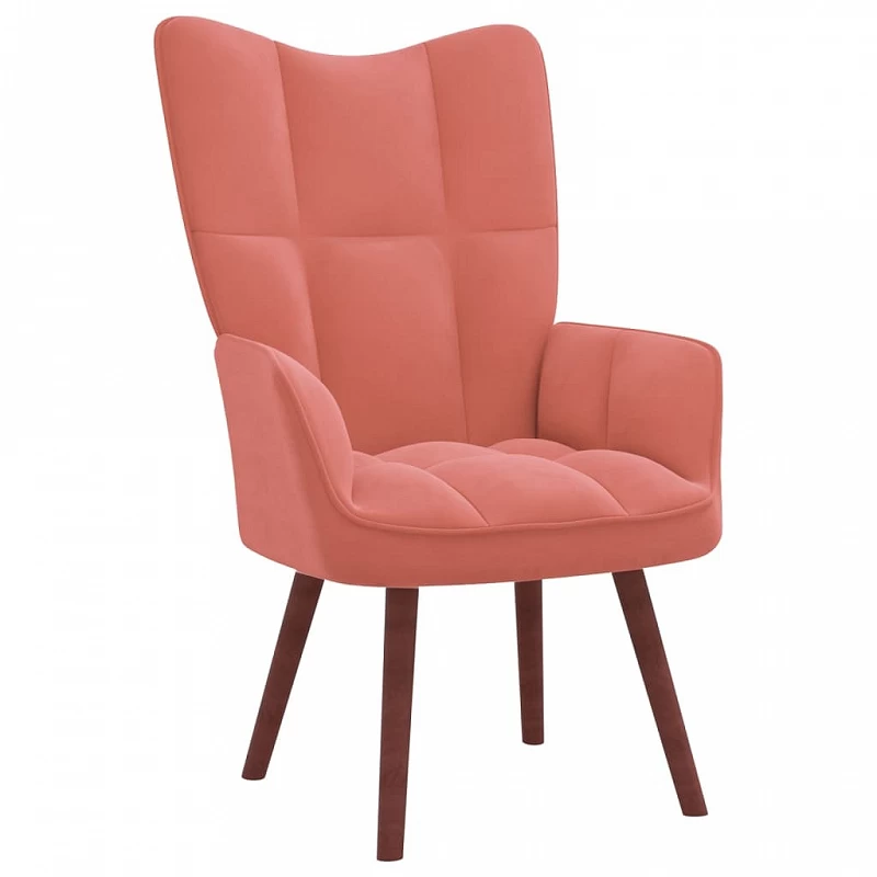 Acquista Sedia Relax Rosa in Velluto con riferimento GHV-328055 della ditta GARDENHOME