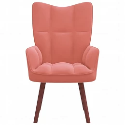 Acquista Sedia Relax Rosa in Velluto con riferimento GHV-328055 della ditta GARDENHOME