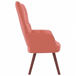 Acquista Sedia Relax Rosa in Velluto con riferimento GHV-328055 della ditta GARDENHOME