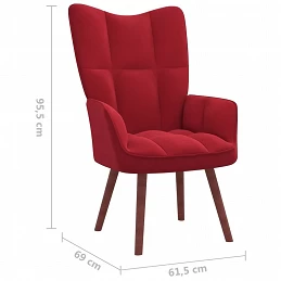 Acquista Poltrona Relax Rosso Vino in Velluto con riferimento GHV-328056 della ditta GARDENHOME